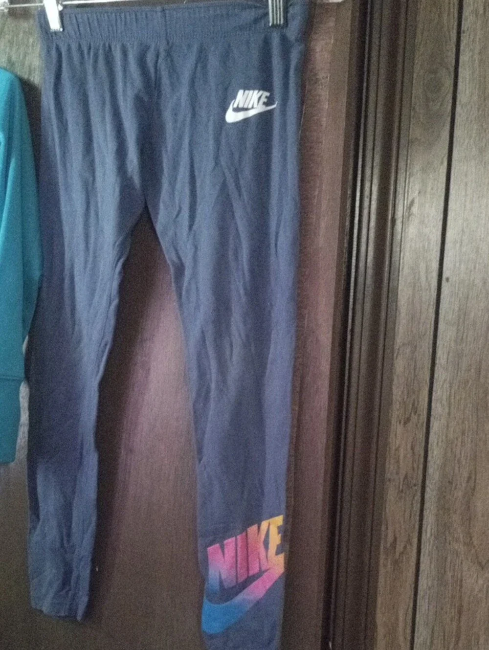 Nike Teal Hoodie with Navy Leggings - Girls Athletic Set